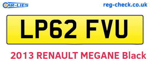 LP62FVU are the vehicle registration plates.