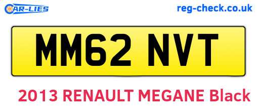MM62NVT are the vehicle registration plates.
