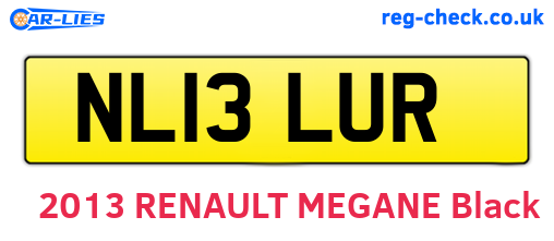 NL13LUR are the vehicle registration plates.