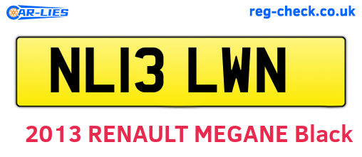 NL13LWN are the vehicle registration plates.