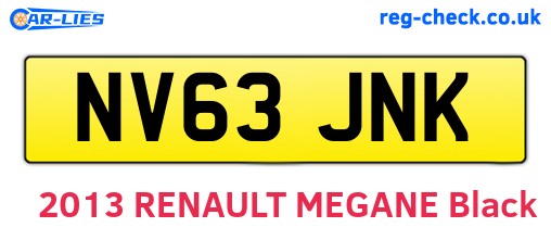 NV63JNK are the vehicle registration plates.