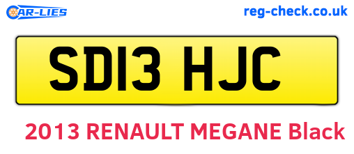 SD13HJC are the vehicle registration plates.