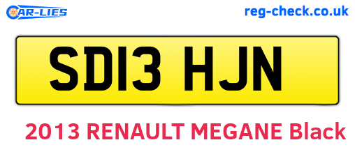 SD13HJN are the vehicle registration plates.
