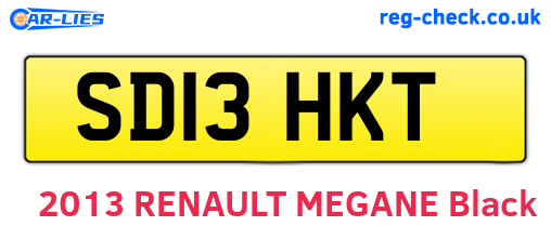 SD13HKT are the vehicle registration plates.