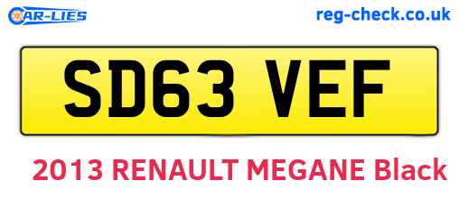 SD63VEF are the vehicle registration plates.