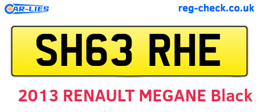 SH63RHE are the vehicle registration plates.