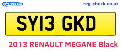 SY13GKD are the vehicle registration plates.
