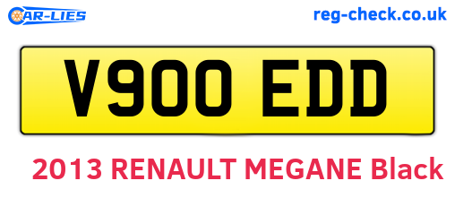 V900EDD are the vehicle registration plates.