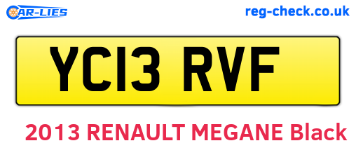 YC13RVF are the vehicle registration plates.