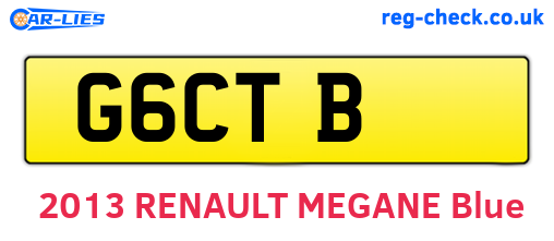 G6CTB are the vehicle registration plates.