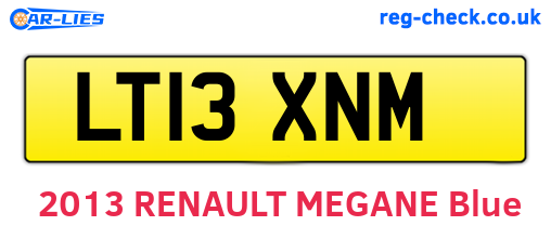LT13XNM are the vehicle registration plates.