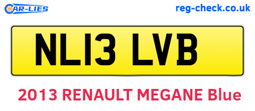 NL13LVB are the vehicle registration plates.