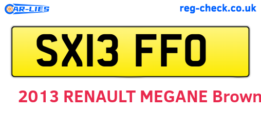 SX13FFO are the vehicle registration plates.