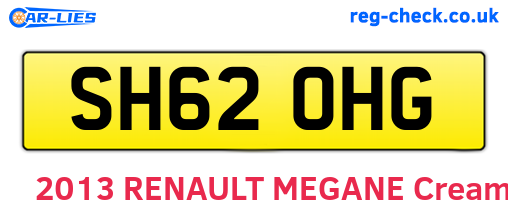SH62OHG are the vehicle registration plates.