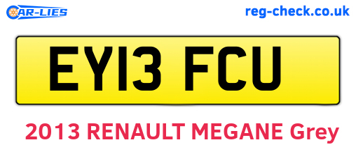 EY13FCU are the vehicle registration plates.