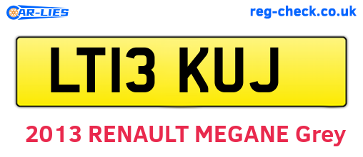 LT13KUJ are the vehicle registration plates.