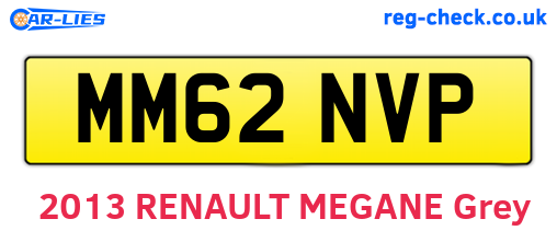 MM62NVP are the vehicle registration plates.