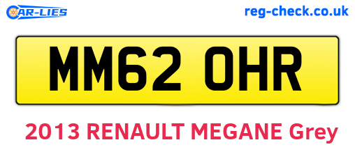 MM62OHR are the vehicle registration plates.