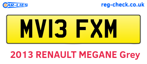 MV13FXM are the vehicle registration plates.