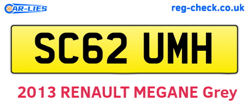 SC62UMH are the vehicle registration plates.