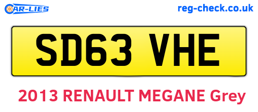 SD63VHE are the vehicle registration plates.