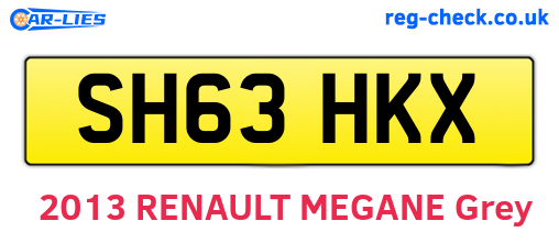 SH63HKX are the vehicle registration plates.