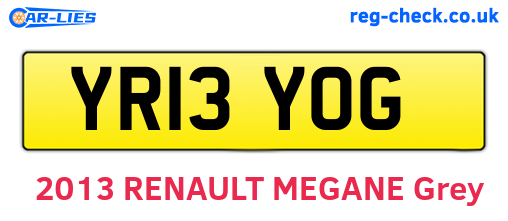 YR13YOG are the vehicle registration plates.