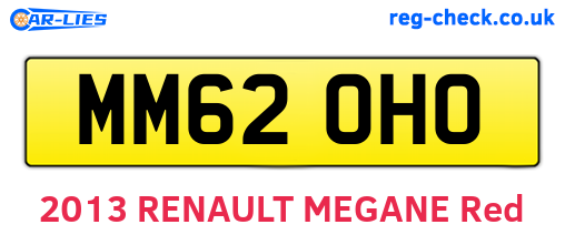MM62OHO are the vehicle registration plates.