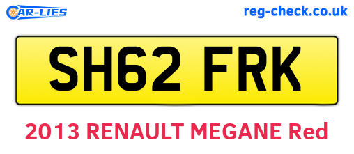SH62FRK are the vehicle registration plates.
