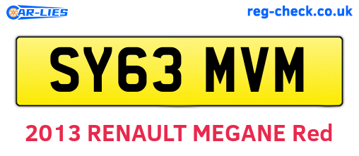 SY63MVM are the vehicle registration plates.