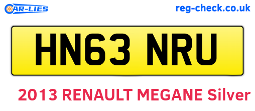 HN63NRU are the vehicle registration plates.