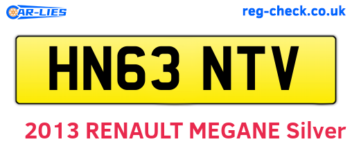 HN63NTV are the vehicle registration plates.