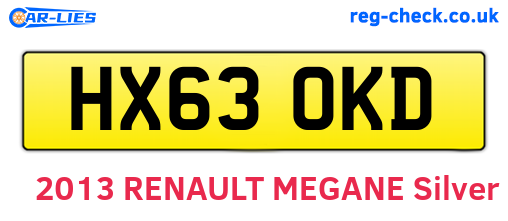 HX63OKD are the vehicle registration plates.