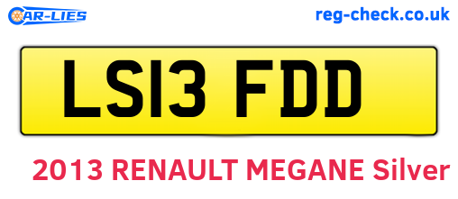 LS13FDD are the vehicle registration plates.
