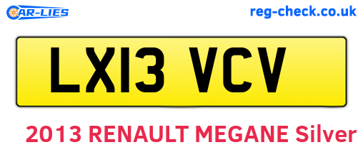 LX13VCV are the vehicle registration plates.