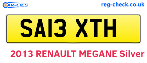 SA13XTH are the vehicle registration plates.