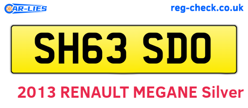 SH63SDO are the vehicle registration plates.