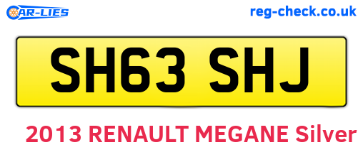 SH63SHJ are the vehicle registration plates.