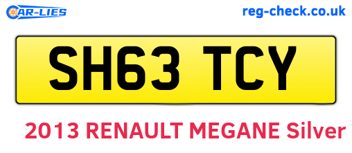SH63TCY are the vehicle registration plates.