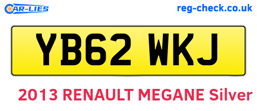 YB62WKJ are the vehicle registration plates.