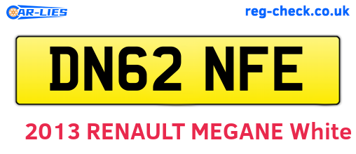 DN62NFE are the vehicle registration plates.