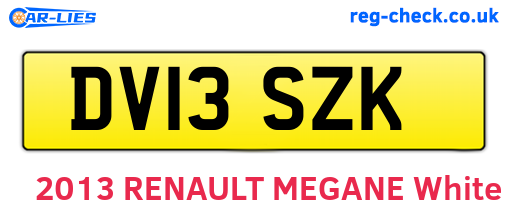 DV13SZK are the vehicle registration plates.