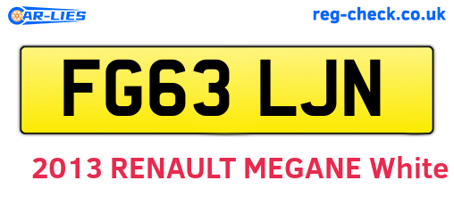 FG63LJN are the vehicle registration plates.