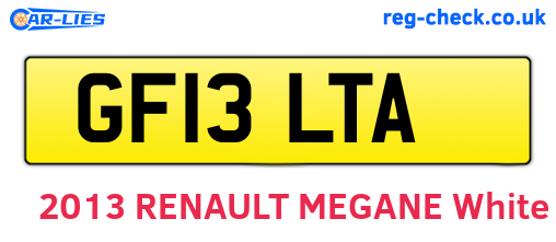 GF13LTA are the vehicle registration plates.