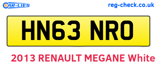 HN63NRO are the vehicle registration plates.