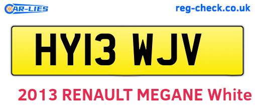 HY13WJV are the vehicle registration plates.