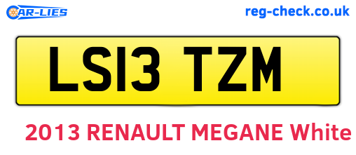 LS13TZM are the vehicle registration plates.