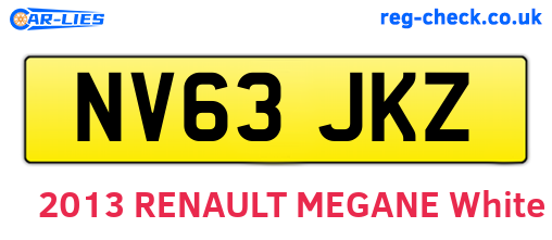 NV63JKZ are the vehicle registration plates.