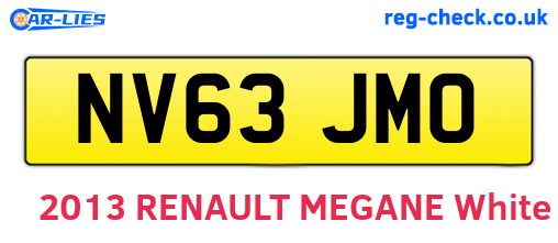 NV63JMO are the vehicle registration plates.