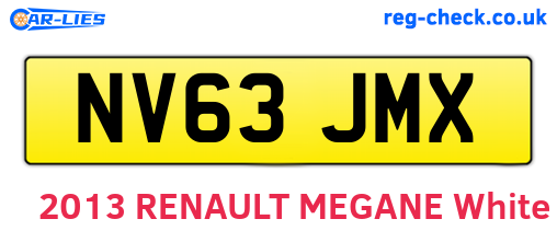 NV63JMX are the vehicle registration plates.